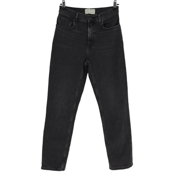Everlane The Cheeky Jeans Black Straight Leg High Rise Dark Wash Denim - Picture 1 of 5